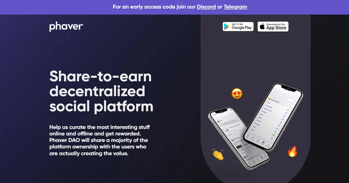 Phaver App - New  Decentralized Web3 Social Platform (Share-to-Earn)