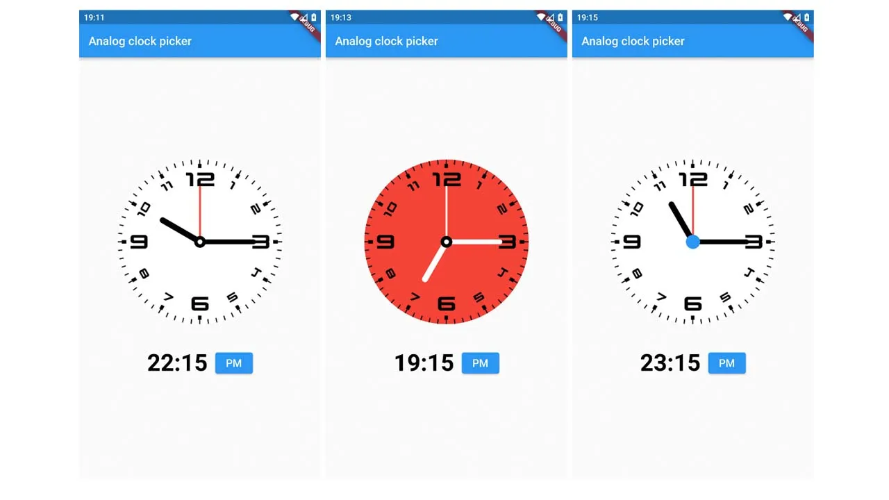 A Customable Time Picker using Analog Clock Format
