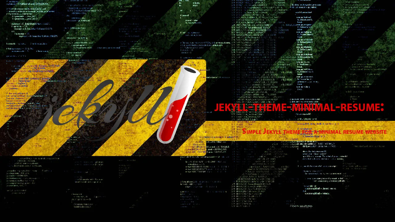 Simple Jekyll Theme for A Minimal Resume Website