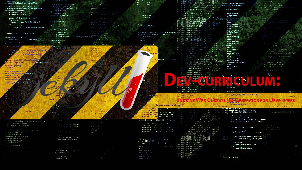 Dev-curriculum: Instant Web Curriculum Generator for Developers