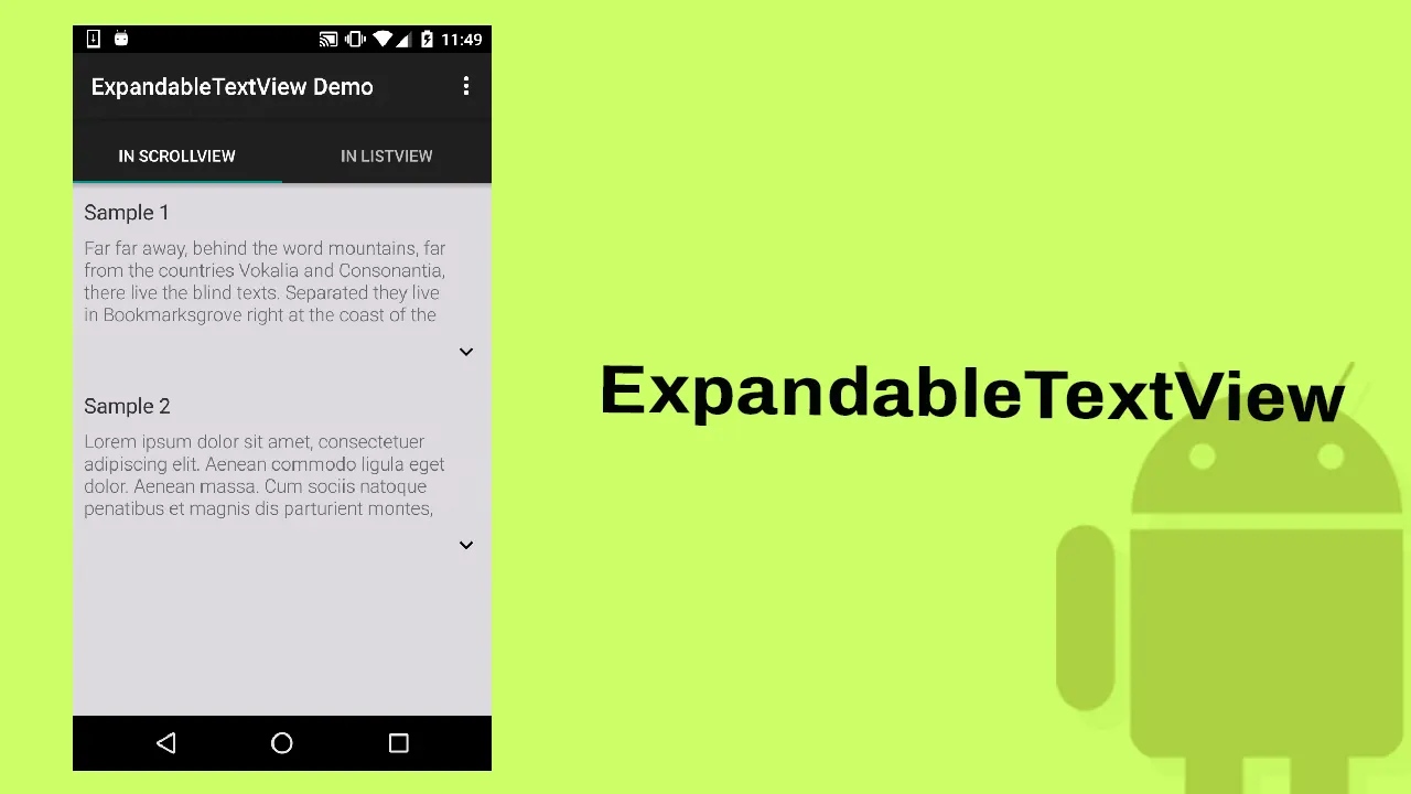 ExpandableTextView: Android's TextView That Can Expand/collapse