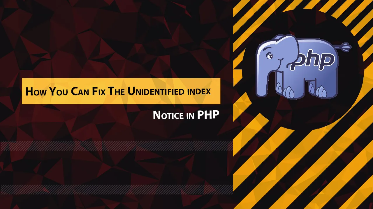How You Can Fix The Unidentified index Notice in PHP