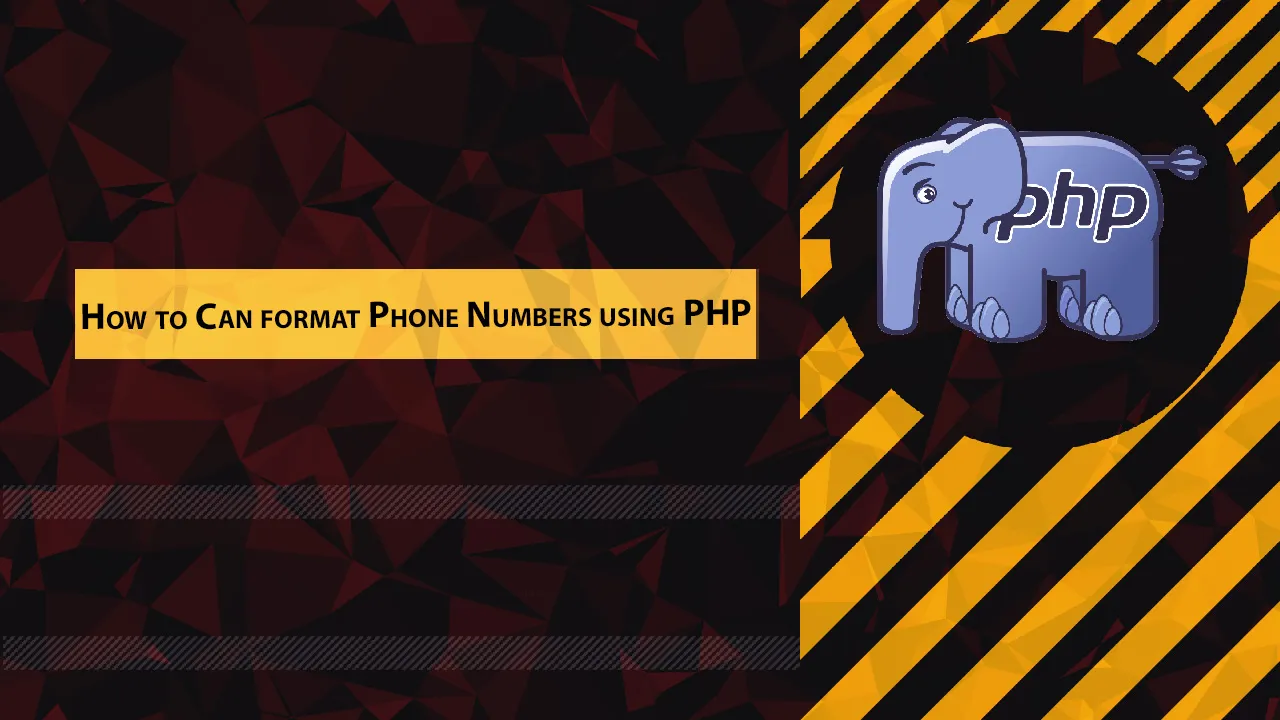 How to Can format Phone Numbers using PHP