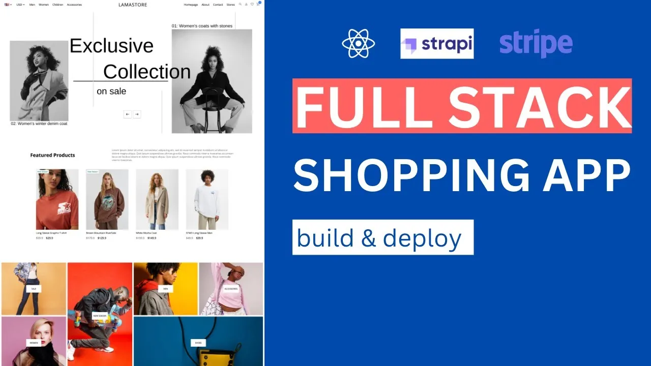 Full Stack Ecommerce App with React, Strapi and Stripe