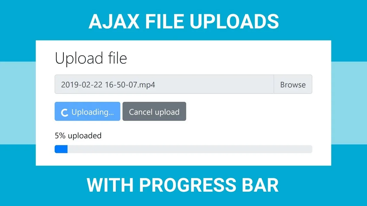 Uploading Files with a Progress Bar and Percentage with Javascript