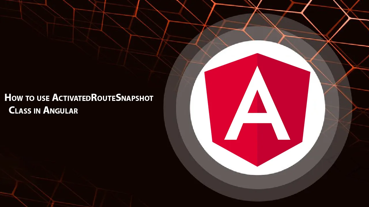 How to use ActivatedRouteSnapshot Class in Angular