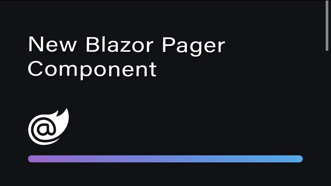 Getting Started with Blazor Pager Component