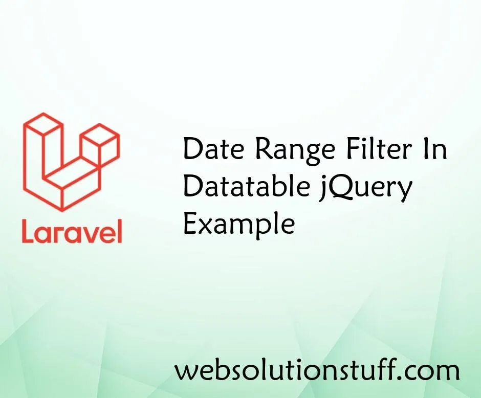 Date Range Filter In Datatable jQuery Example