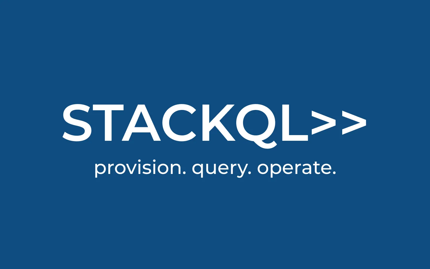StackQL Studios - Query, provision, secure & operate cloud resources u