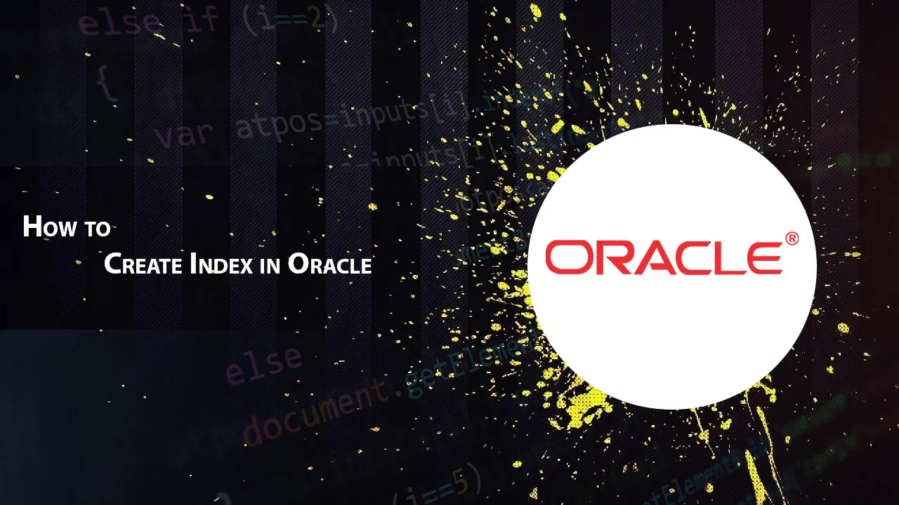 How to Create Index in Oracle