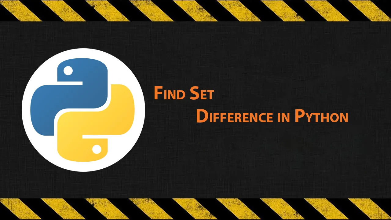 Find Set Difference in Python