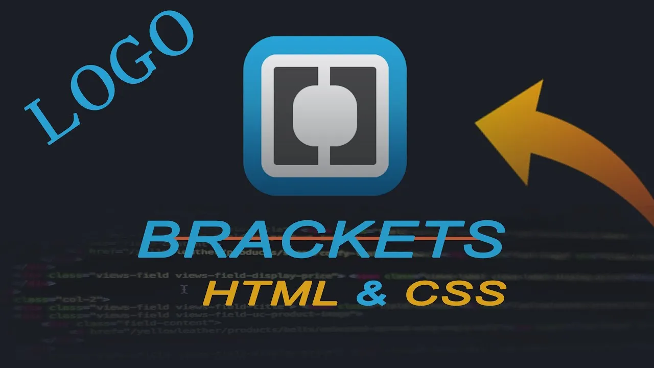 How To Create Brackets Logo Using Pure CSS|| CSS Logo Tutorial