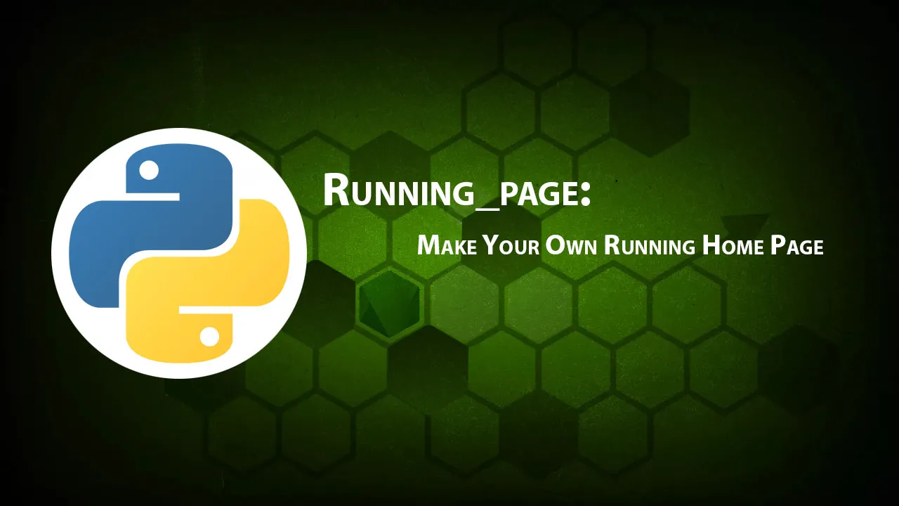 Running_page: Make Your Own Running Home Page