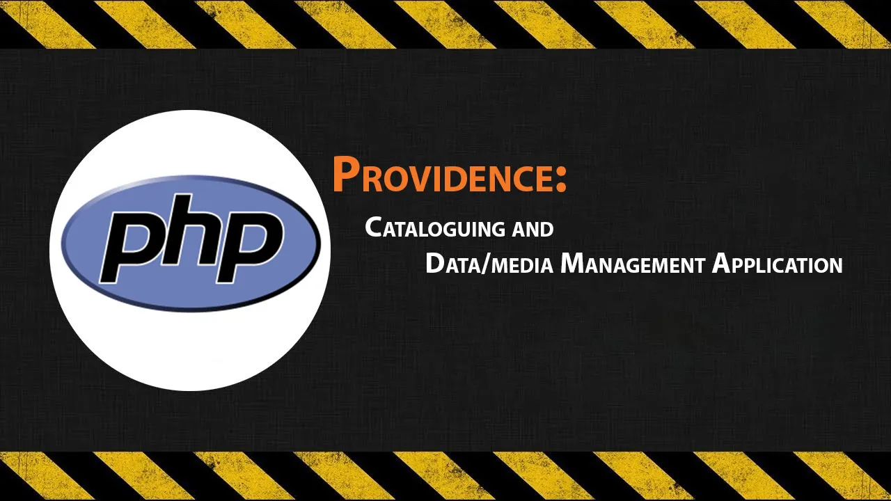 Providence: Cataloguing and Data/media Management Application