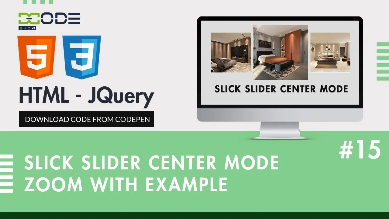 Slick Slider Center Mode Zoom | Slick Slider Center Mode With Example | Jquery Slider