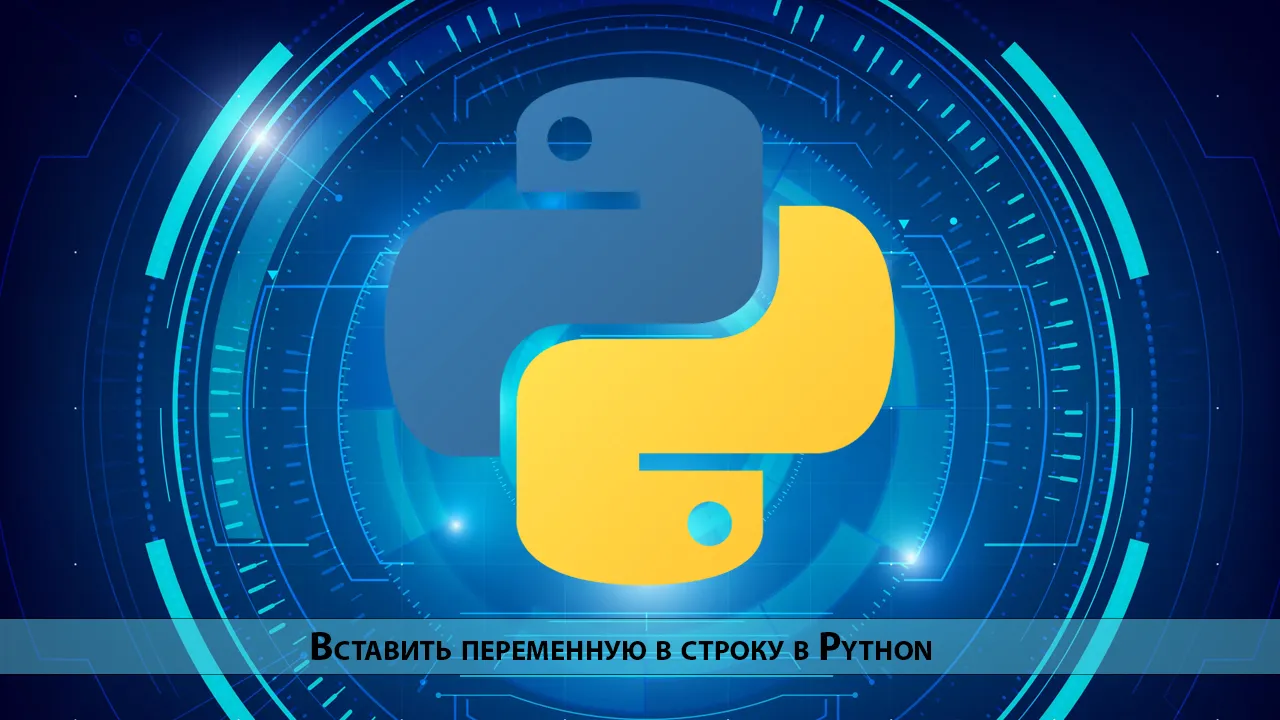 Вставить переменную в строку в Python
