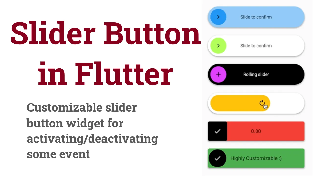 Customizable Slider Button Widget in Flutter