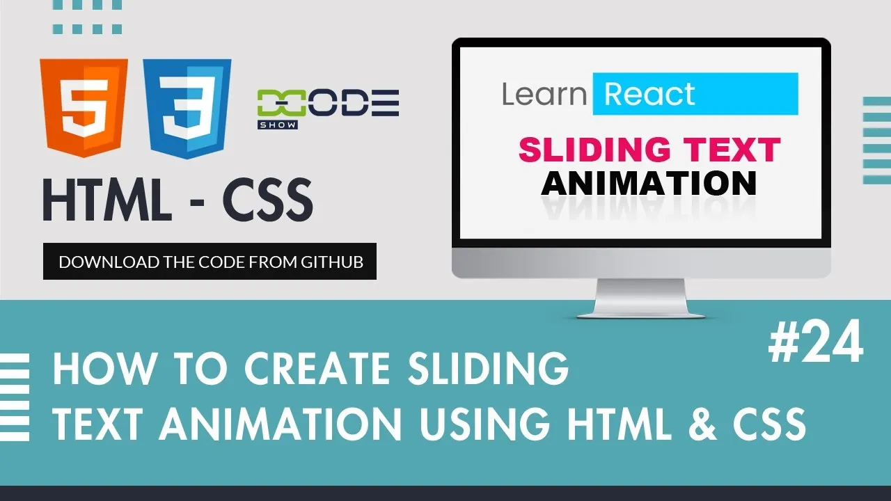 How To Create Sliding Text Animation Using Only HTML & CSS | Sliding Text Effect