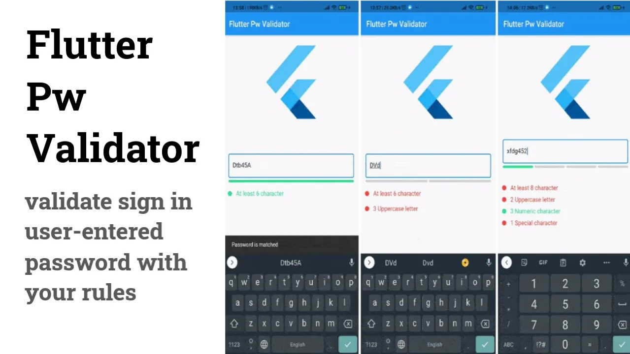 Validate Sign in User-entered Password with Your Rules In Flutter