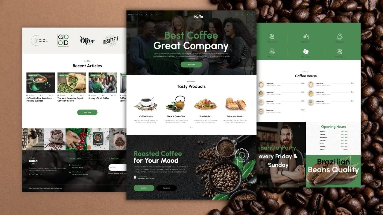 Responsive Coffee Shop Website Design Using HTML, CSS & JavaScript With ...