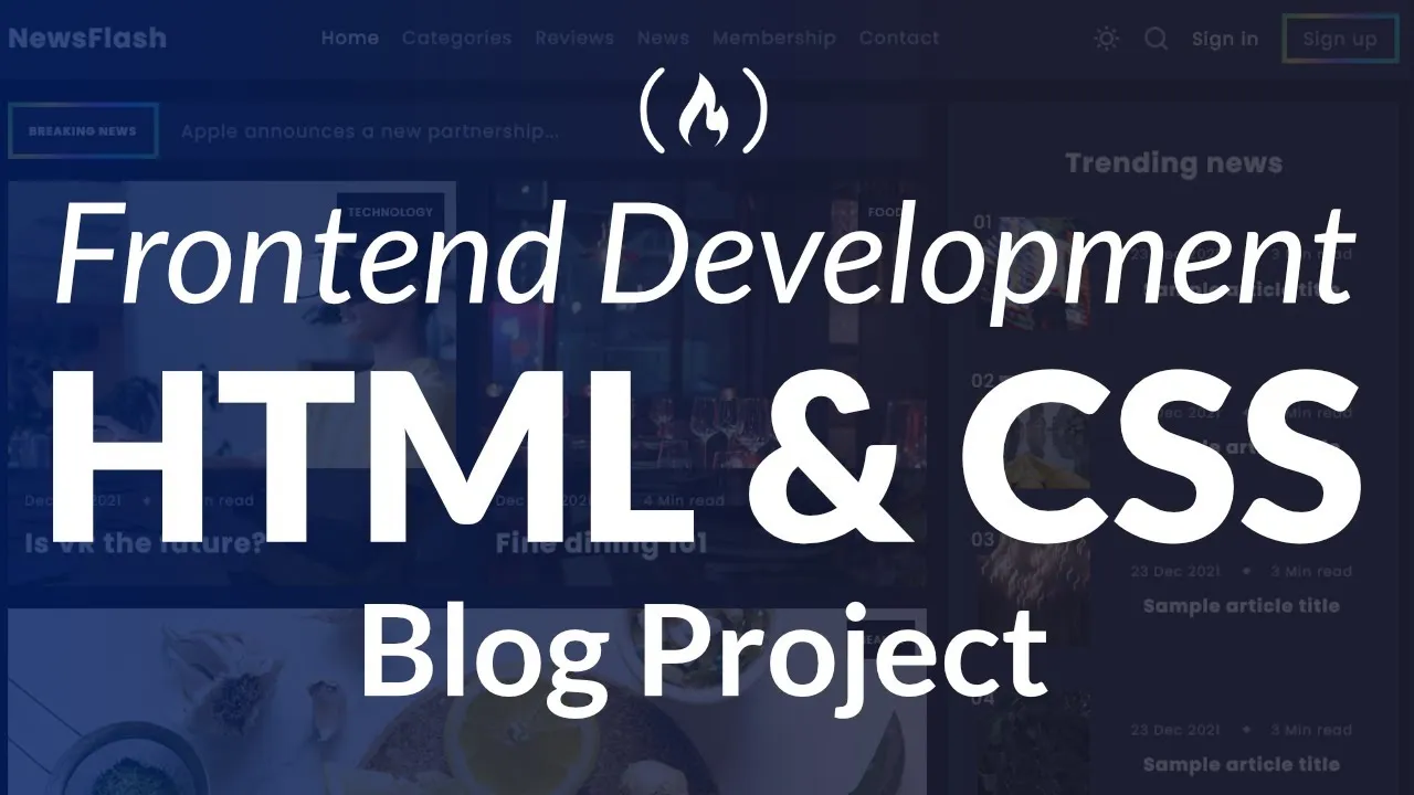 Create a Blog with HTML & CSS - Frontend Development Project