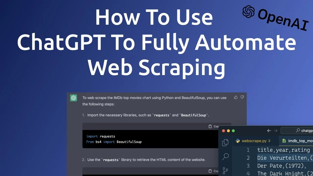 How To Use ChatGPT To Fully Automate Web Scraping