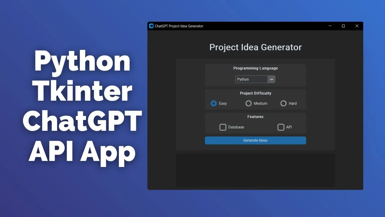 Building a Modern Tkinter GUI Chatbot using Python