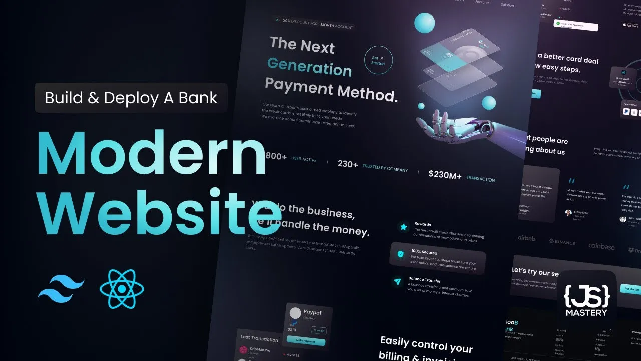 Build And Deploy A Modern Website With React JS And Tailwind CSS