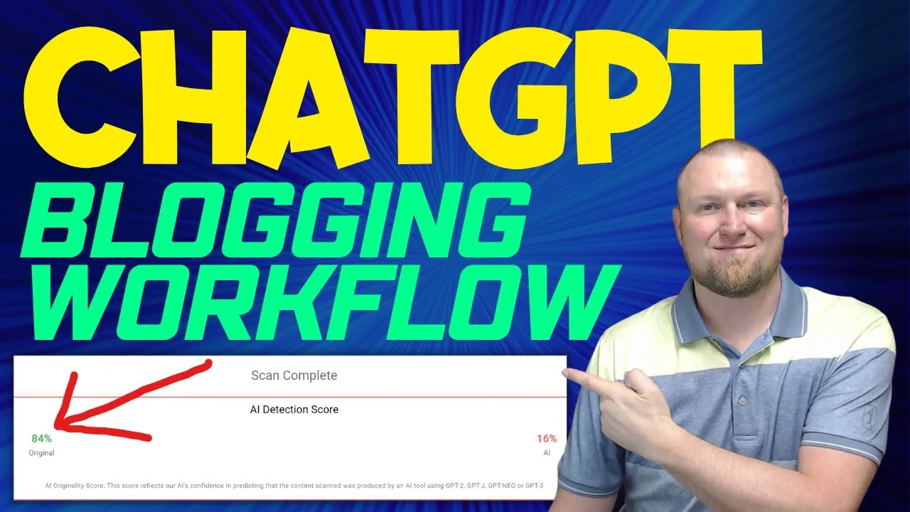 Blogging Workflow with ChatGPT You NEED to Know (84% Unique Content from AI)