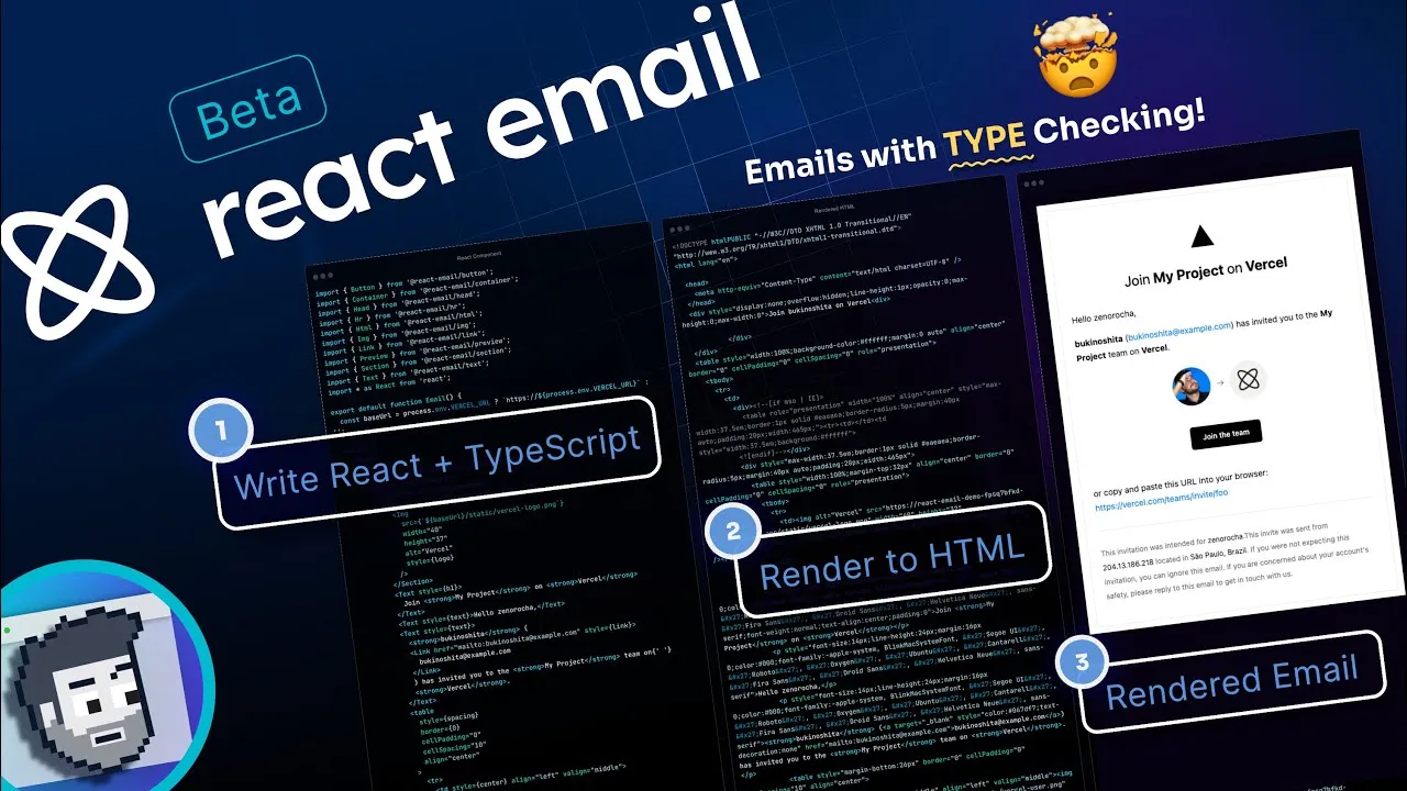 React Email First LookReact Email: Build Beautiful Emails With React