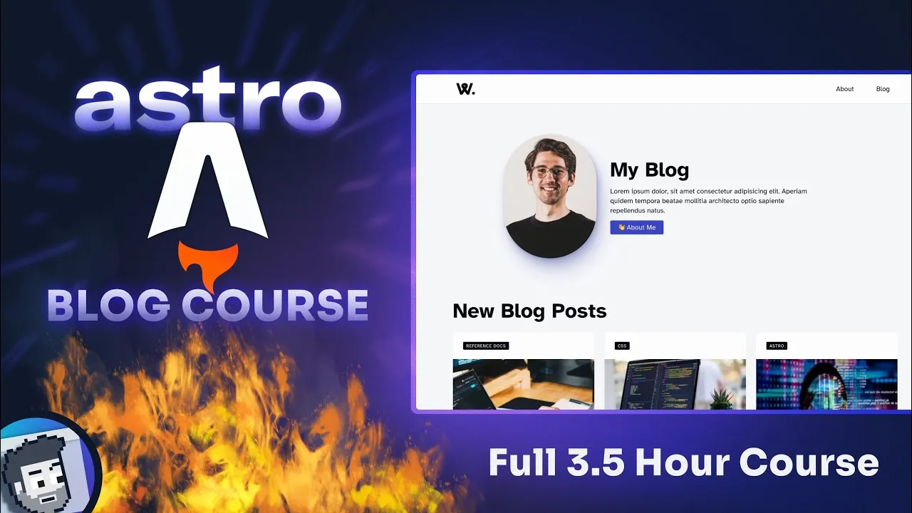Learn how to build a blog with Astro in this full 3.5 hour course