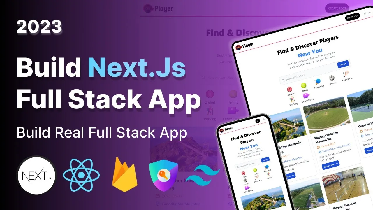 Build a Full Stack Next.js App using React, Tailwind CSS, Firebase, and NextAuth