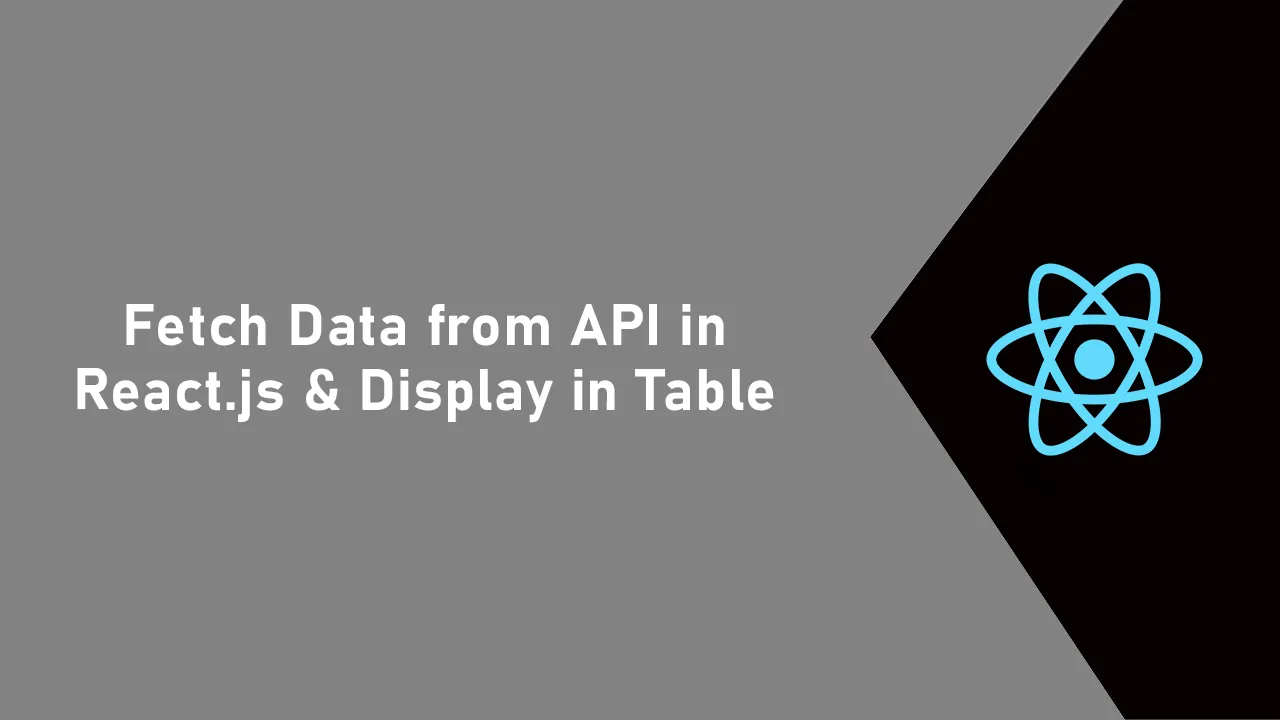 Fetch Data From API In React.js & Display In Table