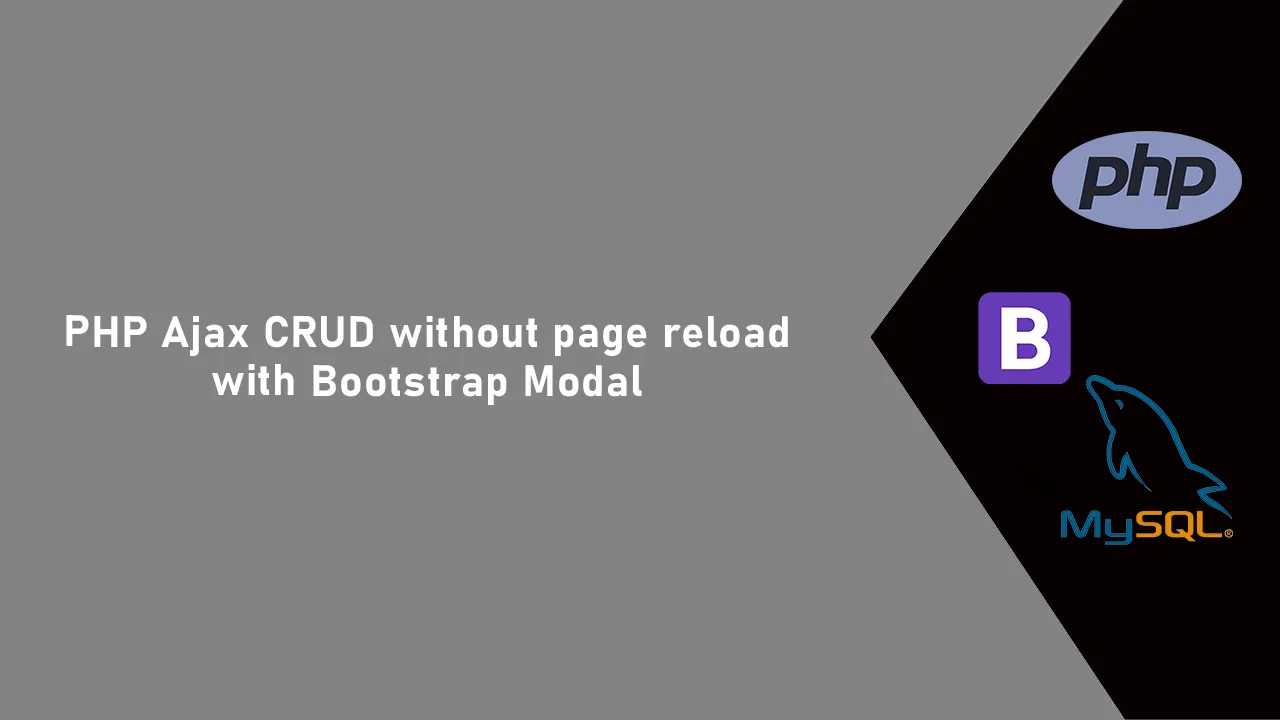 Complete CRUD Operation In Php, Jquery, Ajax With Bootstrap Modal