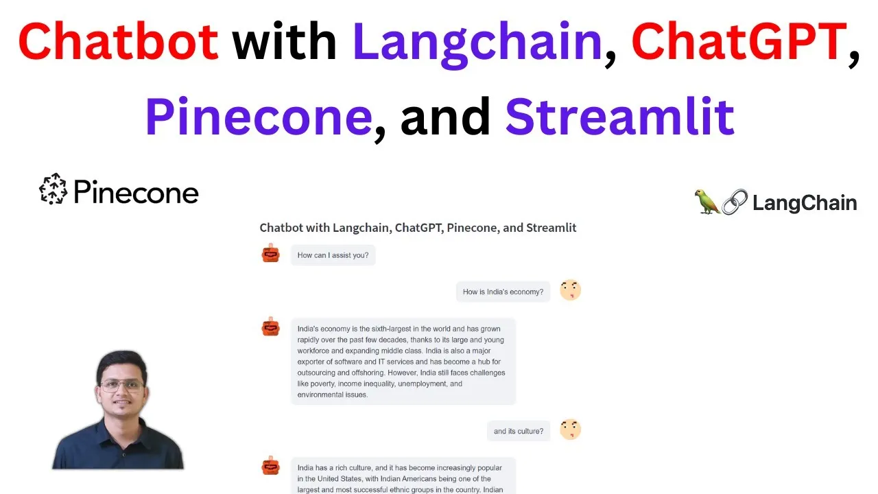 Creating Chatbot With ChatGPT, Langchain, Pinecone, And Streamlit