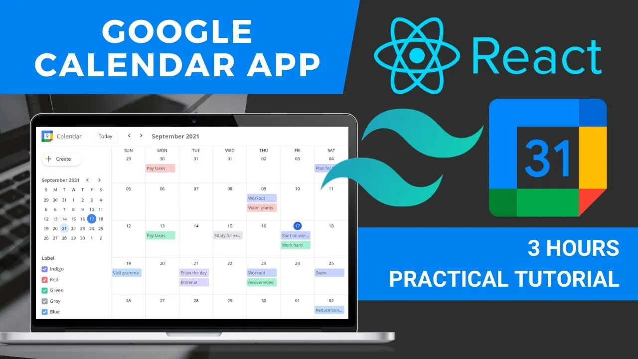 Build a Google Calendar Clone with React and Tailwind