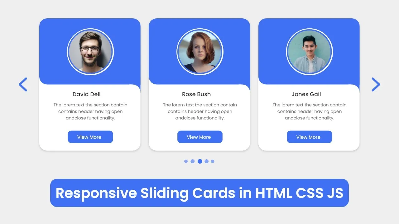 Responsive Card Slider with HTML, CSS, JavaScript and SwiperJs