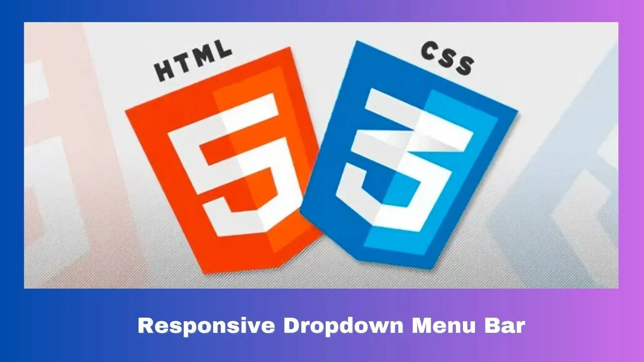 Responsive Dropdown Menu Bar with HTML & CSS