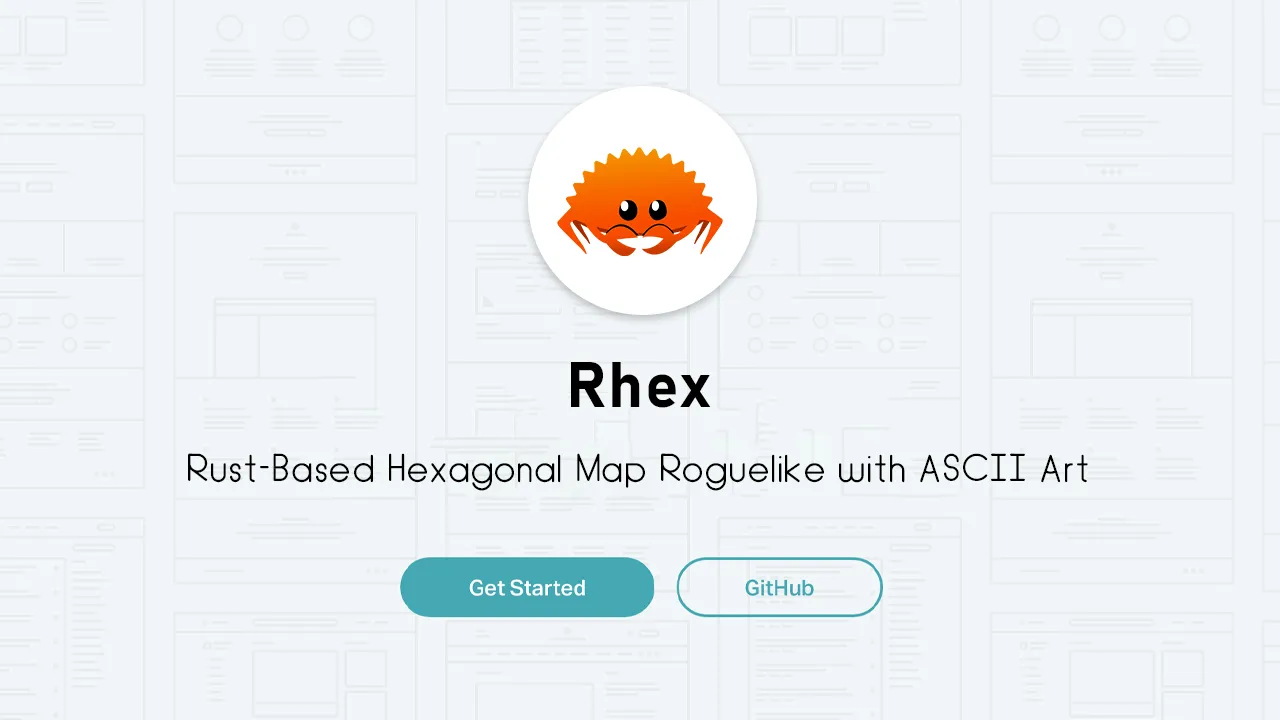 Rhex: Rust-Based Hexagonal Map Roguelike with ASCII Art