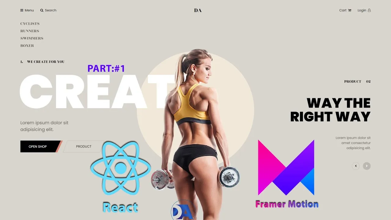 Build a Fitness Website with React JS & Framer Motion | Part 1