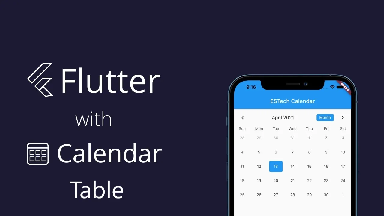 Highly Customizable, Feature-packed Calendar Widget for Flutter