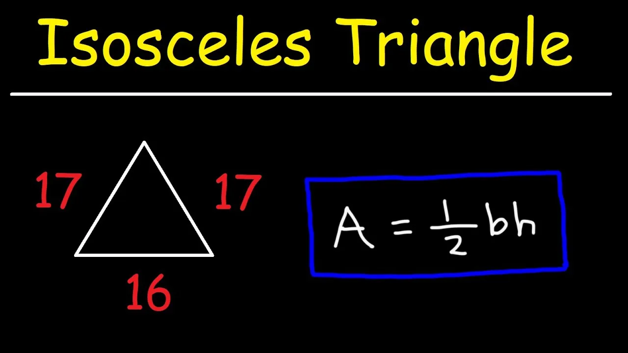 Find The Area of an Isosceles Triangle - Math