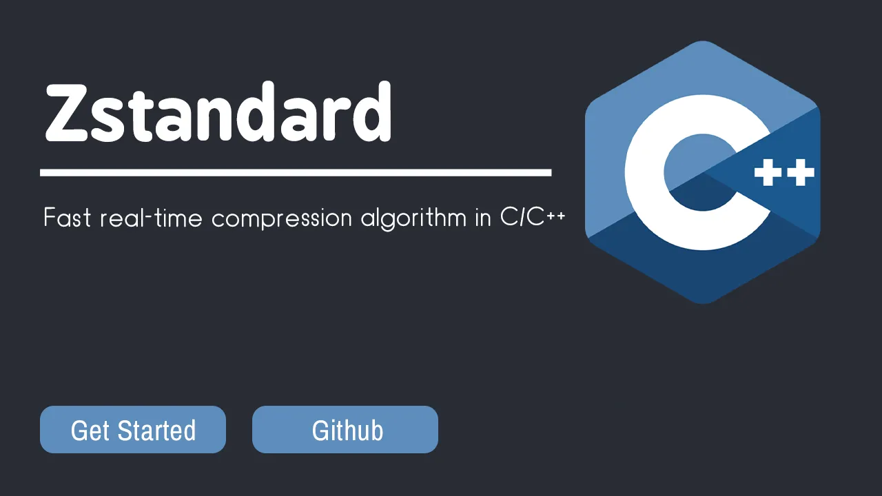 Zstandard: Fast real-time compression algorithm in C/C++