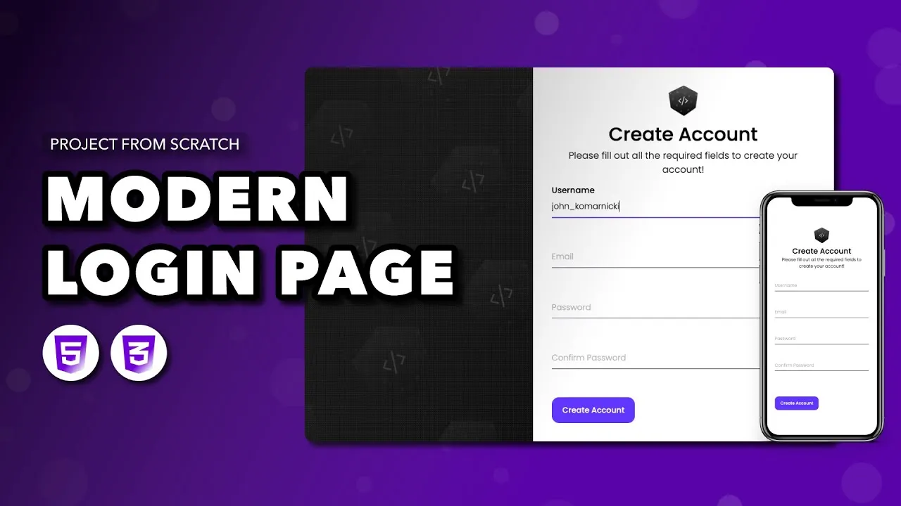 How to Create A Modern Login form with HTML & CSS