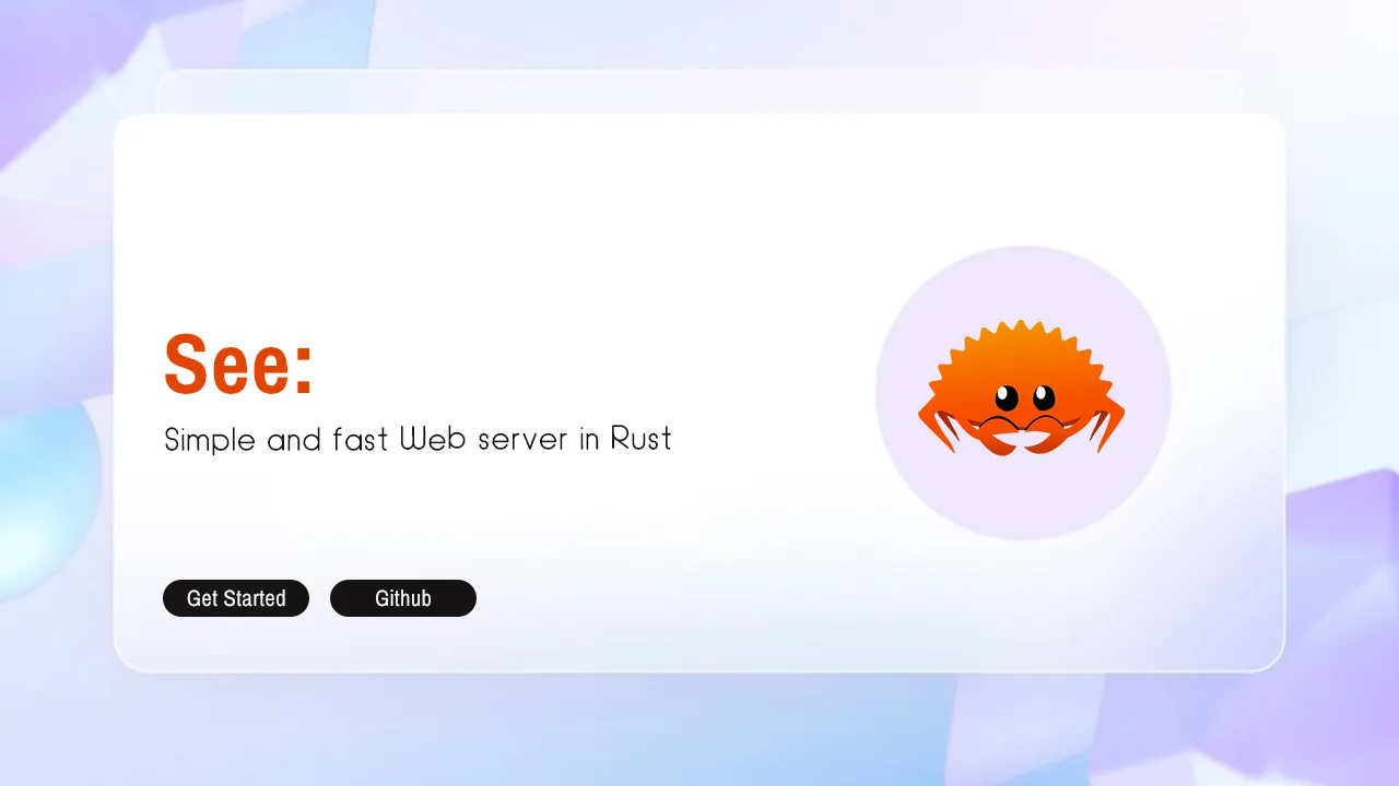 See: Simple and fast Web server in Rust