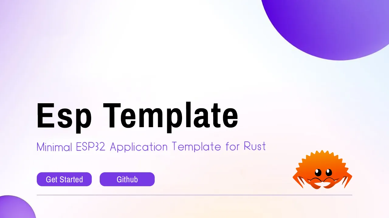 Esp Template: Minimal ESP32 Application Template for Rust