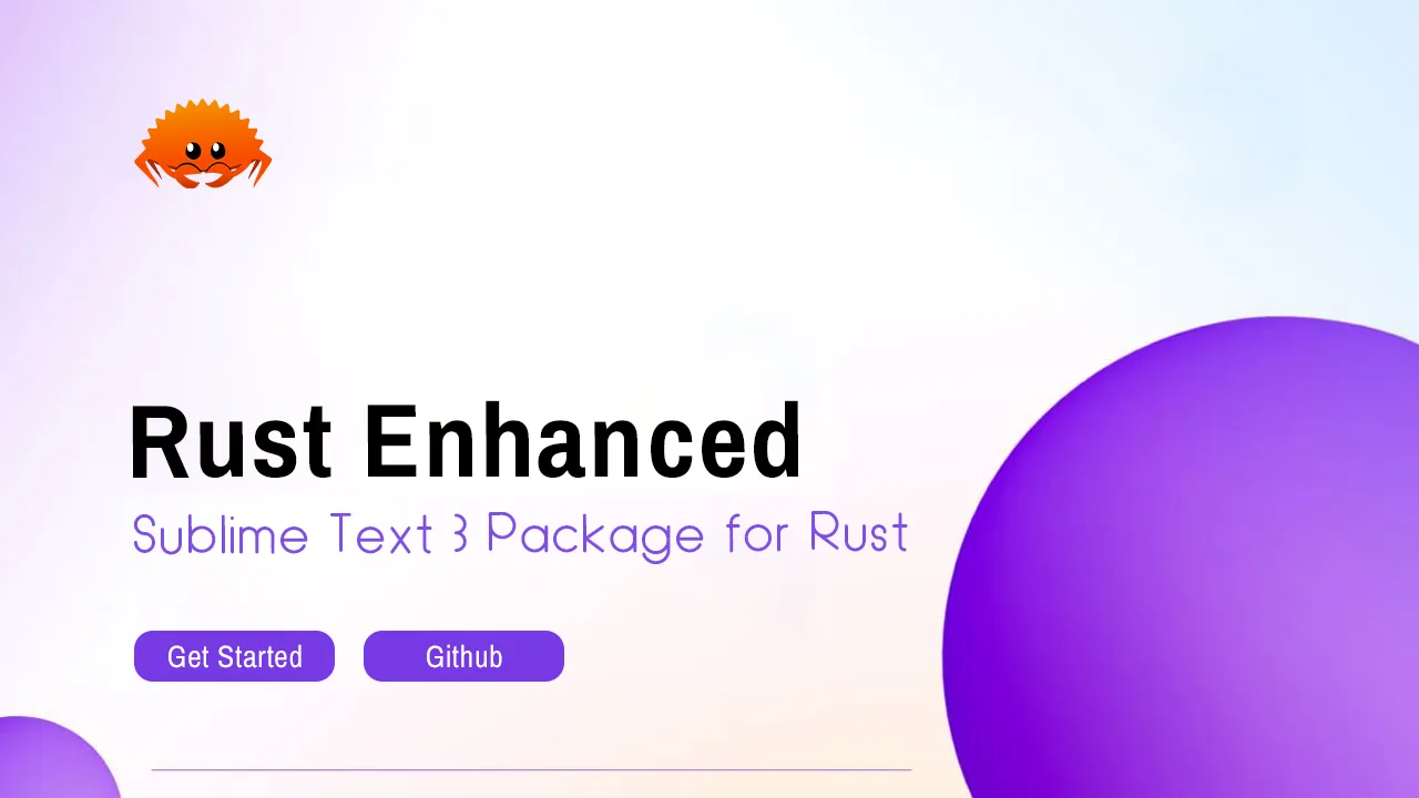 Rust enhanced sublime text 3 package for rust