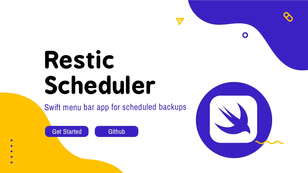 Restic Scheduler: Swift menu bar app for scheduled backups