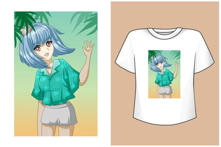 WearableLong sleeve Anime Art: Express Your Passion with Stylish shirt