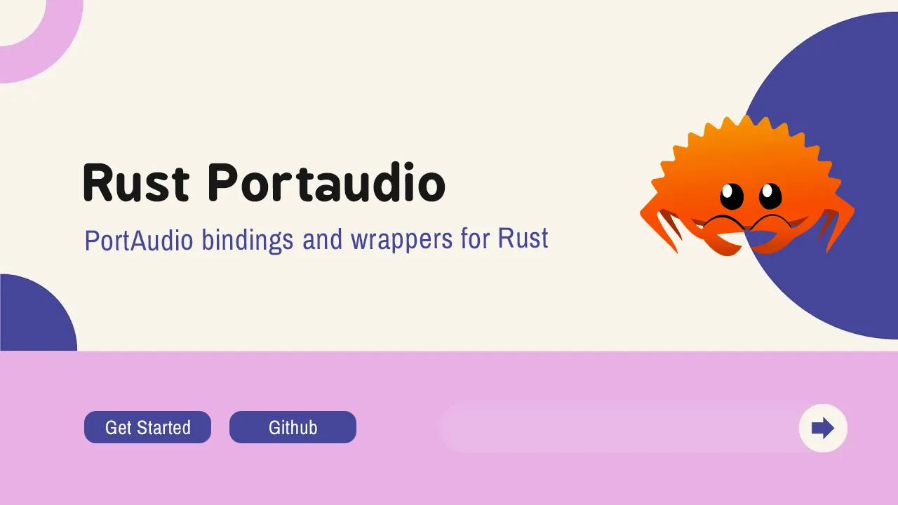 Rust Portaudio: PortAudio bindings and wrappers for Rust